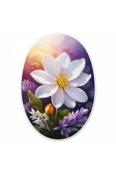 INOVATIX Set de 8 bucăți, autocolant cu flori Glory of the Snow, INOVATIX®. 6 cm
