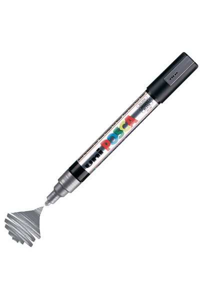 Uni Posca Marker Acrylic Painting Pen Pc-5M Medium 1.8-2.5mm Silver