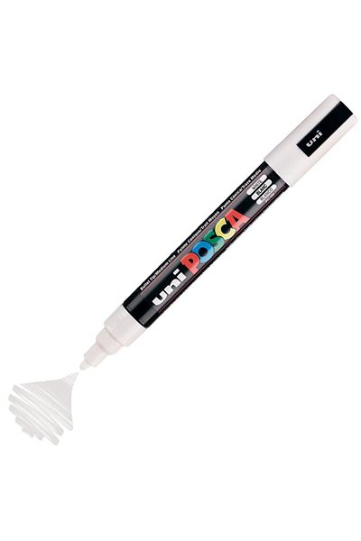 Uni Posca Marker Acrylic Painting Pen Pc-5M Medium 1.8-2.5mm White