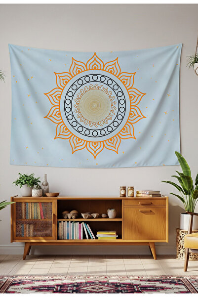 GREENDECOR Mandala Uzay Ay Yıldız Duvar Örtüsü Duvar Halısı Duvar Sanatı Duva...