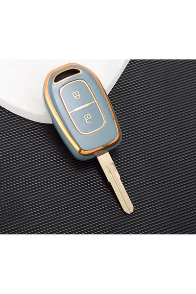 emii auto spare parts Pentru Renault Dacia Dokker Duster Logan Laguna Scenic Megane Carcasă cheie 2 butoane Albastru/Auriu