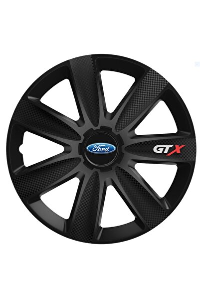 OEM Set de 4 capace de jantă GTX Carbon Black R16, pentru Ford