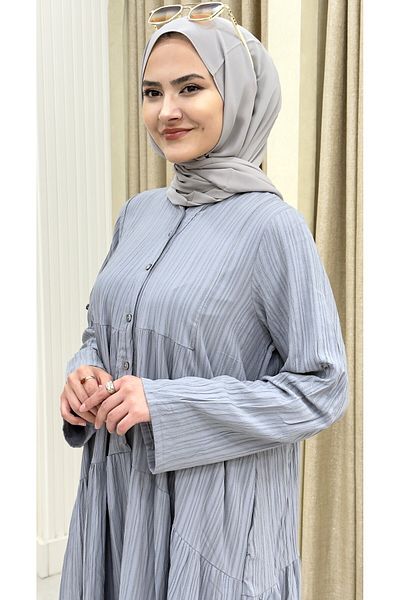 ESRANUR Cotton Tested Dress