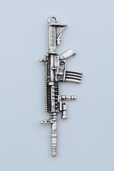 Genel Markalar M4 Silah - Pubg Gümüş Kaplama Kolye Ucu