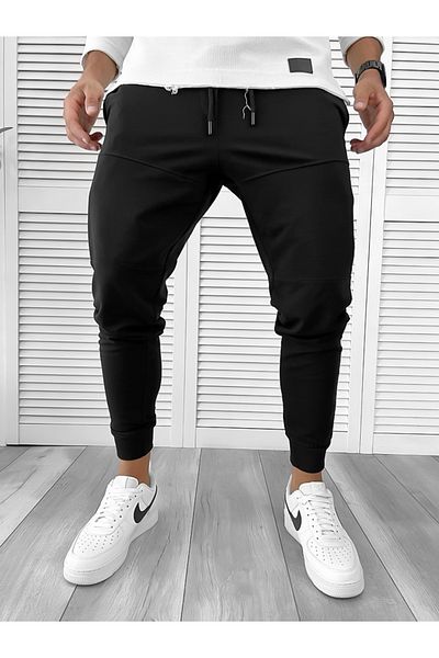 dehaine Men's cotton sweatpants, 12110, black