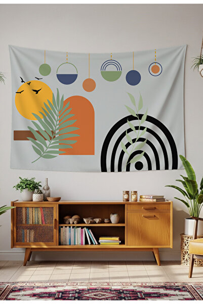 GREENDECOR Leaf Flower Minimalist Bohemian Wallcloth Carpet Wall Art Wall Dec...