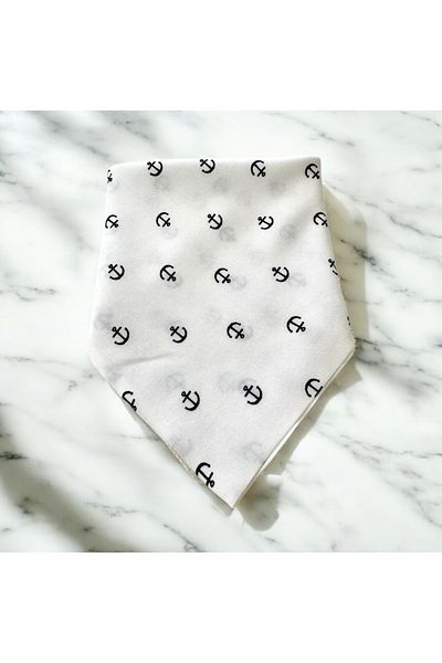 ALS Tasarım Dünyası Red Color Sailor Patterned 100% Cotton Bandana