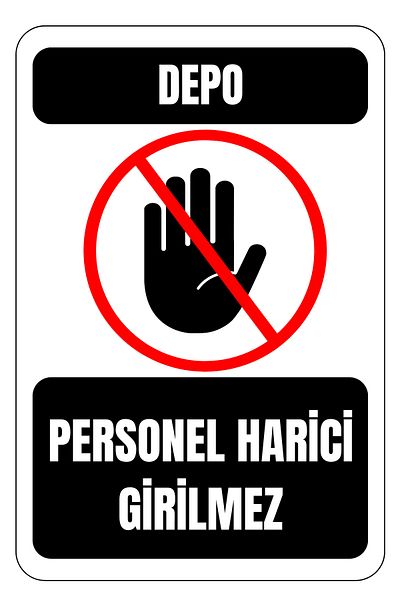 Girl Power 35 X 50 Warehouse Staff No Entry Foil Printing Sticker Warning Sign