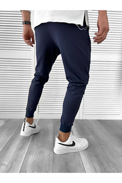 dehaine Men's cotton sweatpants, 12113, navy blue