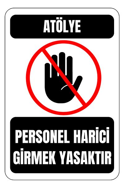 Girl Power 35 X 50 Workshop Staff External Entry Prohibited Foil Printing Sticker Warning Sign