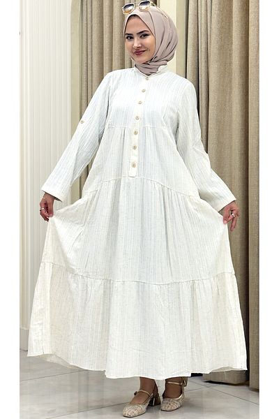 ESRANUR Cotton Tested Dress