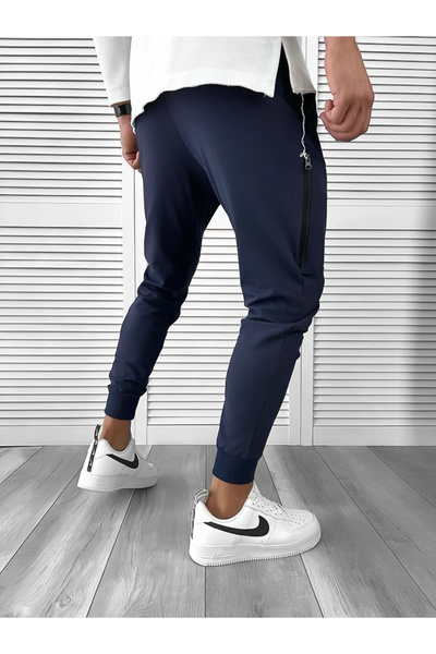 dehaine Men's cotton sweatpants, 12110, navy blue