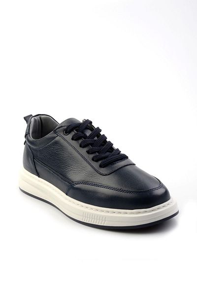 Bambi Ανδρικά παπούτσια Casual Navy Blue Leather E01082000503
