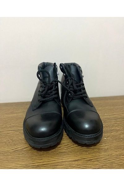 TOGO Genuine Leather Men's Lace-Up Boots