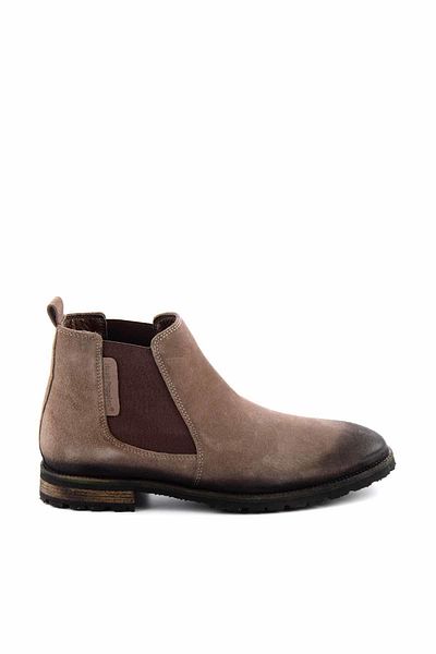 Hush Puppies Ανδρικές μπότες & μποτάκια από γνήσιο δέρμα Taupe Hp1144177901
