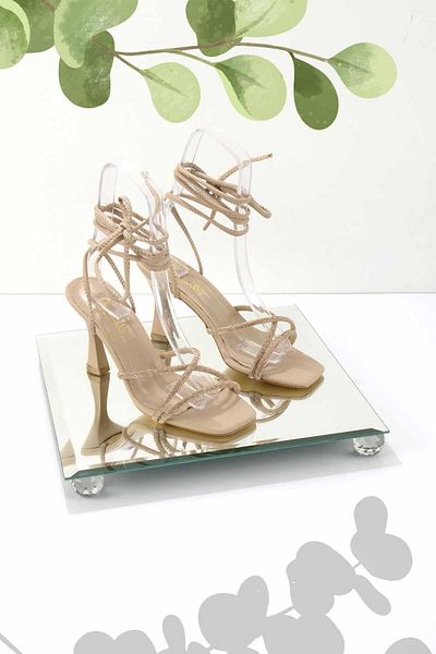 Bambi Nude Damen Abendkleid Schuhe K05994031109
