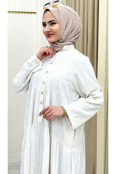 ESRANUR Cotton Tested Dress