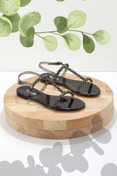 Bambi Sandale de damă negre K05364076159