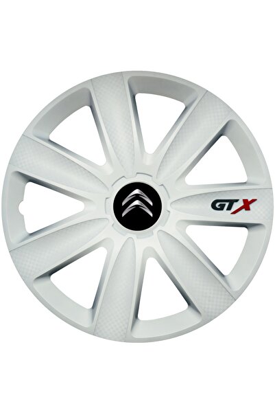 Autohelix MSA Set de 4 capace de jantă GTX albe R16, compatibile cu Citroen