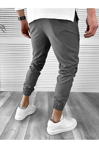 dehaine Pantaloni de trening pentru barbati, din bumbac, 7182, gri inchis