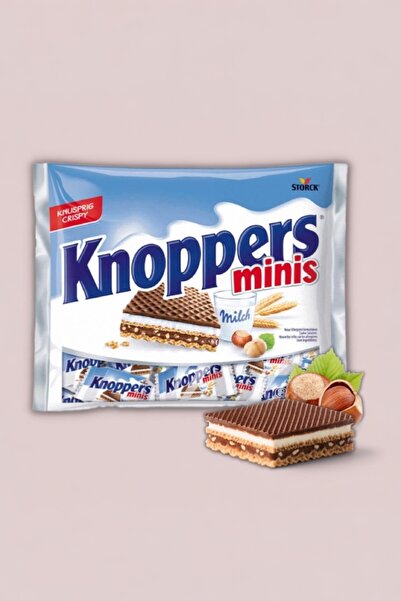 Knoppers Minis Fındıklı Süt Kremalı İthal Gofret 200 Gr