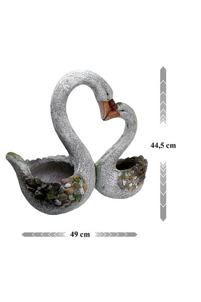 Strend Pro Garden decoration, ceramic, swans, 49x23x44.5 cm