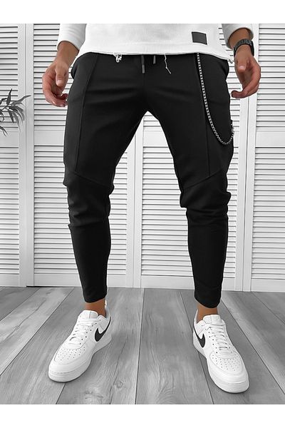 dehaine Men's cotton sweatpants, 12109, black