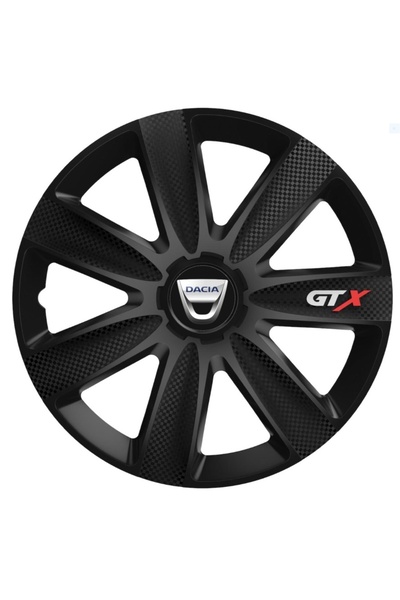 Autohelix MSA Set de 4 capace de jantă GTX Carbon Black R17, pentru Dacia