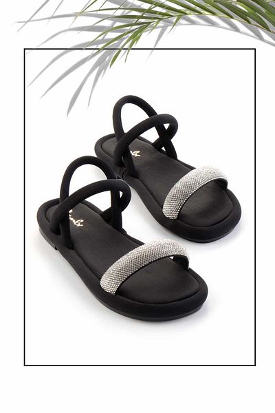 Bambi Black Stretch Women's Sandals K 05499028217