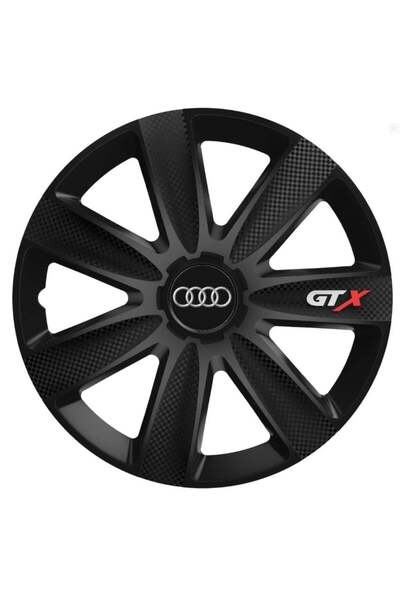 Autohelix MSA Set de 4 capace de jantă GTX Carbon Black R17, pentru Audi