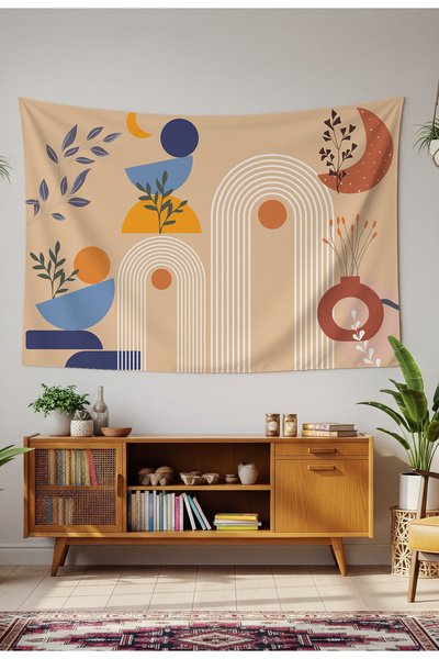 GREENDECOR Flower Minimalist Mandala Bohemian Wallcloth Carpet Wall Art Wall ...