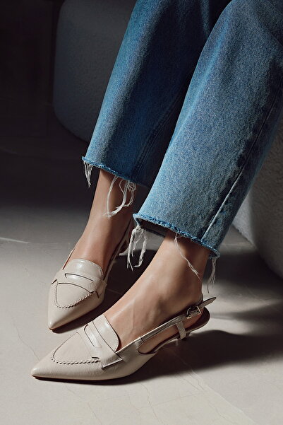 POLKA STORE Mask Pointed Toe Saddled Short Kitten Heeled Masculine Comfortable Stylish Women's Shoes