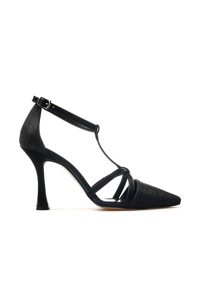 YAŞAR KAŞLI Women's Thin Heeled Shoes 25Y Ykşk-8334 Z Black