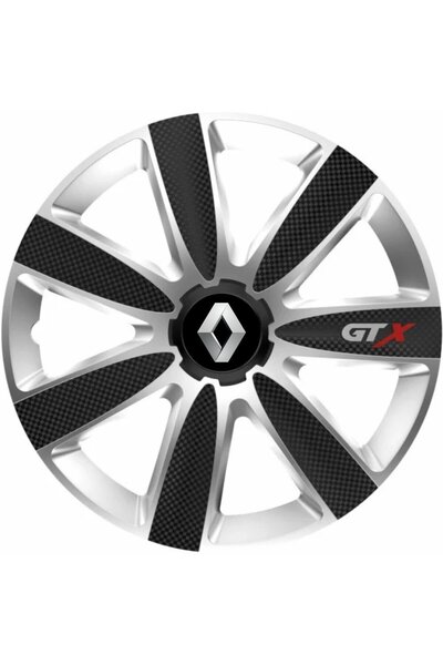 Autohelix MSA Set de 4 capace de jantă GTX Carbon Gri-Negru R14, pentru Renault