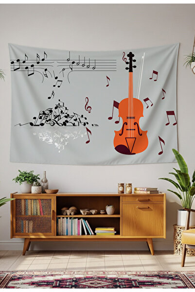 GREENDECOR Music Guitar Song Poetry Wallcloth Wall Tapestry Wall Art Wall Dec...