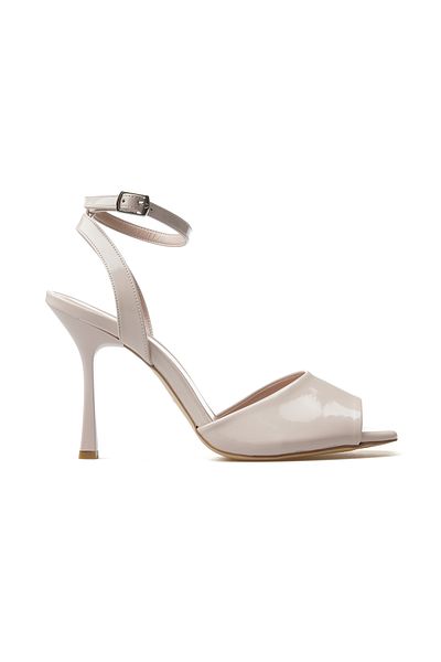 YAŞAR KAŞLI Women's Thin Heeled Shoes 25Y Ykş.8496 Z Tan Patent Leather