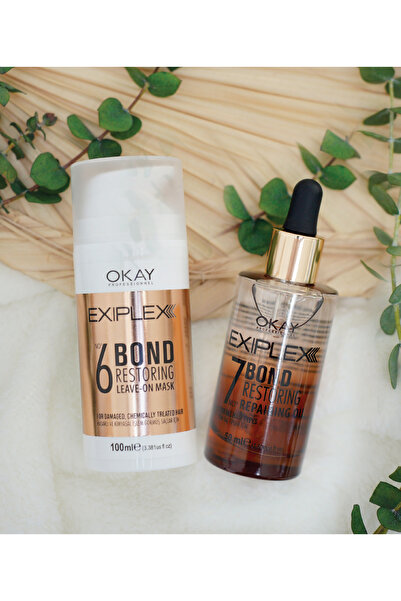EXIPLEX Nº6 LEAVE-ON MASK 100ml + Nº7 REPAIRING OIL 50ml BAĞ ONARICI 2'Lİ BAKIM SETİ