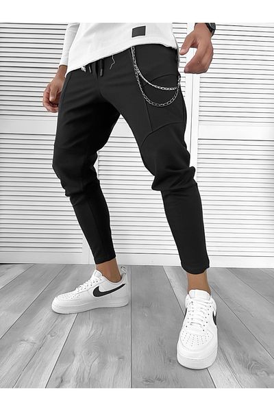 dehaine Men's cotton sweatpants, 12108, black