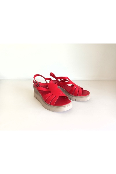 Crista صنادل منصة يومية من الجلد الطبيعي