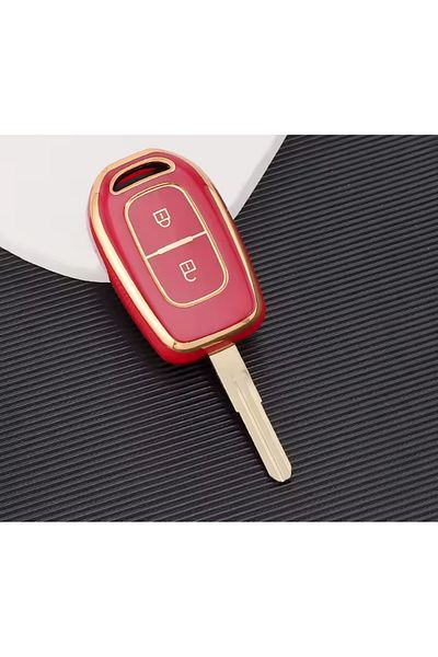 emii auto spare parts Renault Dacia Dokker Duster Logan Laguna Scenic Megane Husă cheie 2 butoane Roșu/Auriu
