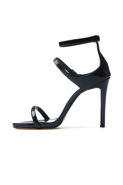 YAŞAR KAŞLI Women's Thin Heeled Shoes 25Y Ykş.8505 Z Black Patent Leather