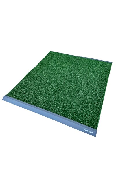 OPTIM DEKO Exterior Entrance Mat, Polyethylene, Green, Finnturf with Included Plastic Rods, 100x90 cm