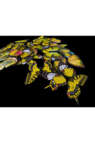 hobidaşım 25’li Sarı Kelebek Süs – Dekoratif Buket ve El İşi Aksesuarı | DIY ...