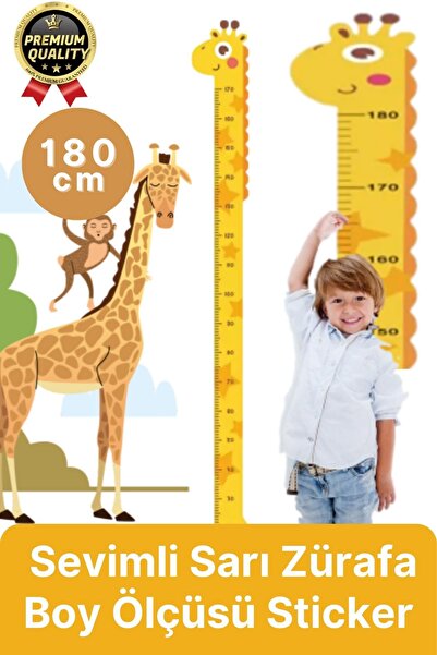 Svein Yeni Seri Çift Taraflı Bantlı Çocuk Büyüme Cetveli Eğlenceli Sevimli Sa...