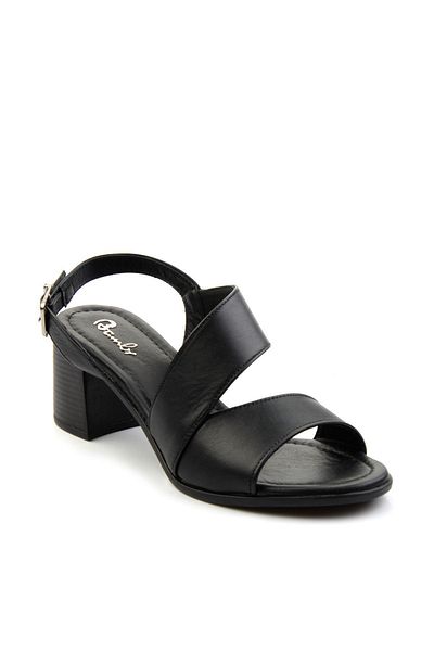 Bambi Pantofi clasici cu toc de damă din piele neagră K05586222403