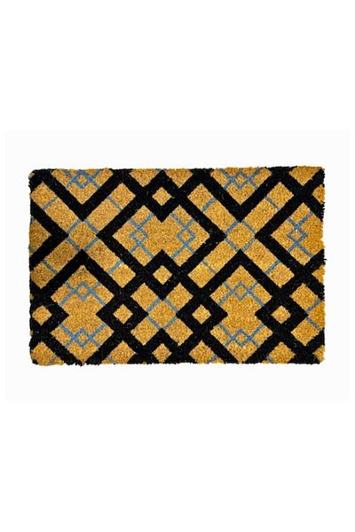 OPTIM DEKO Entrance Mat, Coconut Fiber and Rubber, Traditional Motifs - 60x40 cm