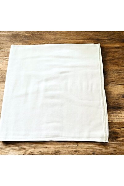 ALS Tasarım Dünyası White Color Plain Multi-Purpose Bandana 100% Cotton