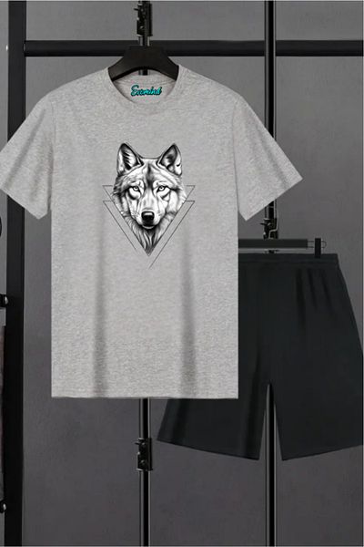 SevMode Σετ μπλουζάκι με στάμπα Wolf Unisex