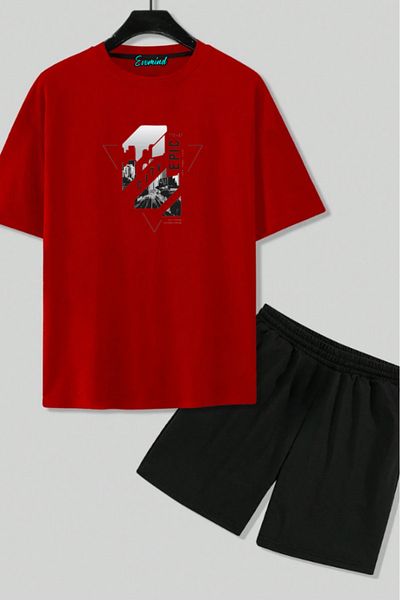 SevMode City Printed Unisex Shorts T-Shirt Set