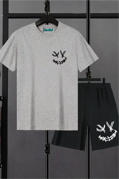 SevMode Σετ μπλουζάκι με στάμπα Emoji Unisex